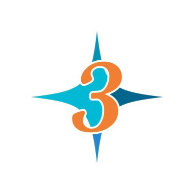 Yıldız numarası logo şablonu illüstrasyon tasarımı