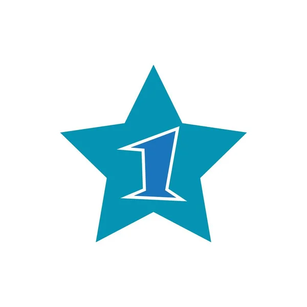 Desenho Ilustração Modelo Logotipo Número Estrela —  Vetores de Stock
