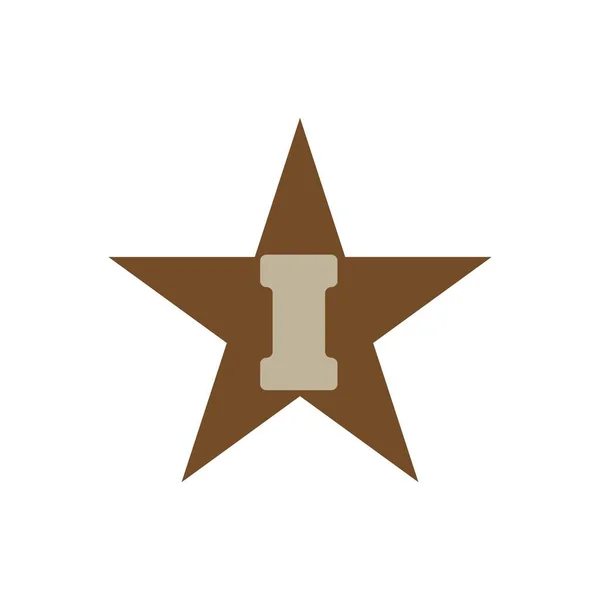 Estrela Carta Logotipo Modelo Vetor Ilustração —  Vetores de Stock