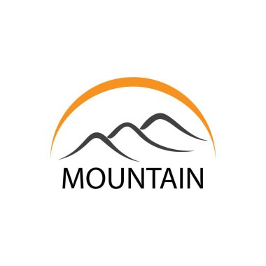 Dağ simgesi Logo İş Şablonu Vektörü