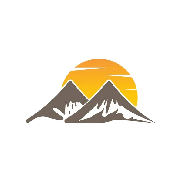 Ícone Montanha Logo Business Template Vector —  Vetores de Stock