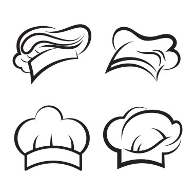 Chef Hat Logo Minimalist Culinary Symbol for Restaurant and Food Branding