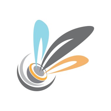 Badminton racket logo template icon illustration design