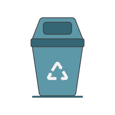 Çöp kutusu logo şablonu çizim tasarımı