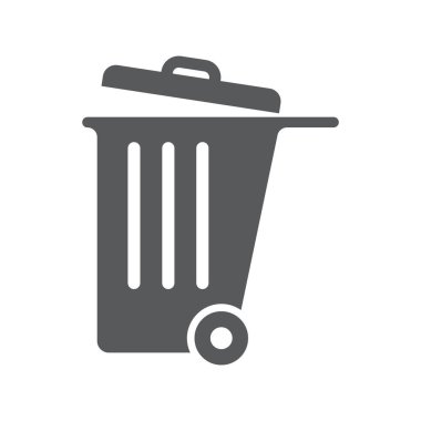 Çöp kutusu logo şablonu çizim tasarımı