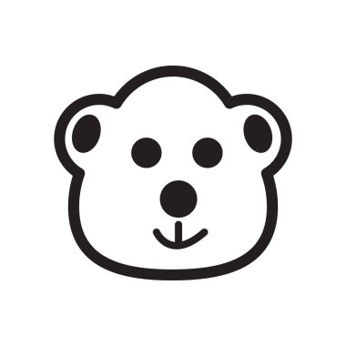 Ayı yaban hayatının yüzü logo sembolü tasarım tasarımı