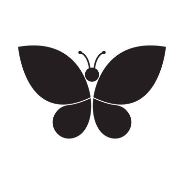 Kelebek güzel logo sembolü yaratıcı simge şablon tasarımı