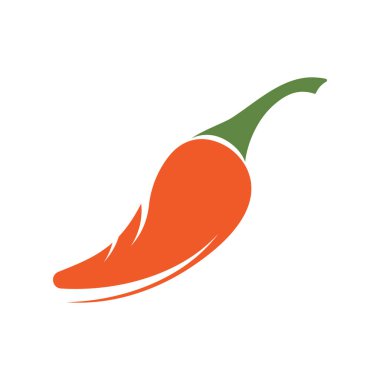 Chili Logo Vektörü Simge Şablonu İllüstrasyonu