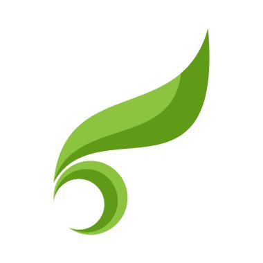 Yeşil yaprak logosu tasarımı. Dört Yaprak Çevre Sağlığı logosu. Yeşil logo. Yaprak logosu, sağlık simgesi