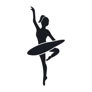 dans dansçısı jimnastik performansı güzellik logosu şablon resim tasarımı