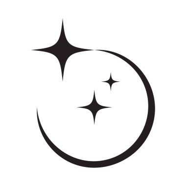 parıldayan yıldız logo şablonu çizim tasarımı