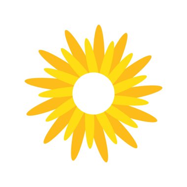 güneş ilüstrasyon logo vektör şablonu
