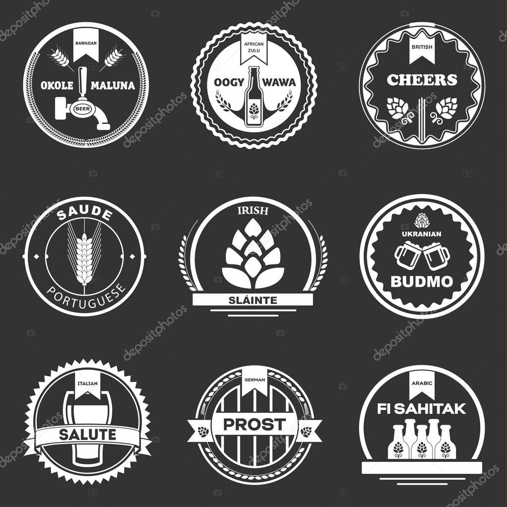 Label of beer on a black background. Good as a pattern of advertising as a template