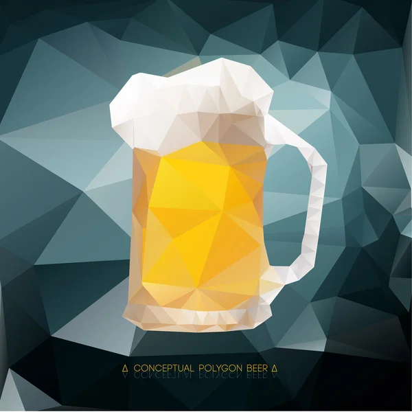 Polygon pattern of beer — Stock Vector