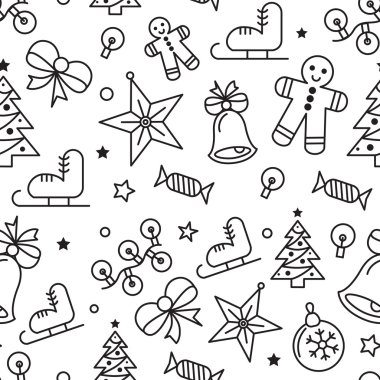 Yeni yıl ve Christmas illüstrasyon vektör