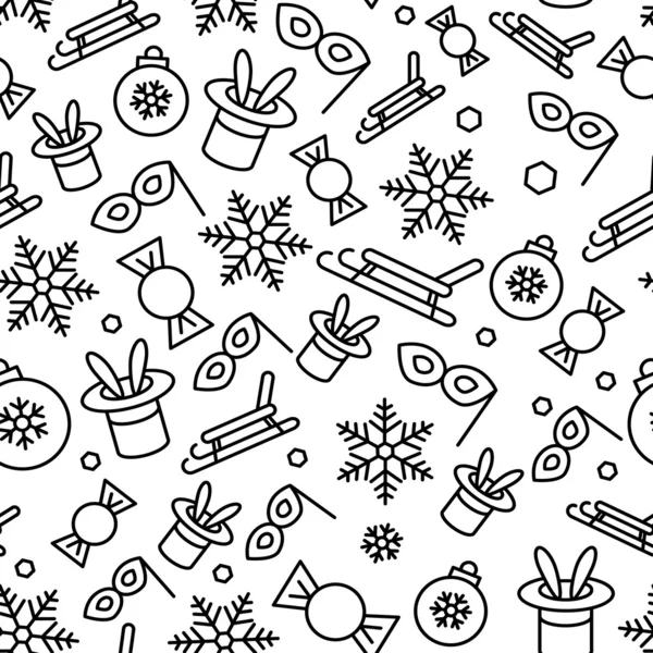 Kerst en Winter iconen collectie — Stockvector