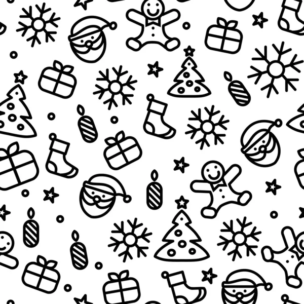 Iconos de Navidad en un solo color — Vector de stock