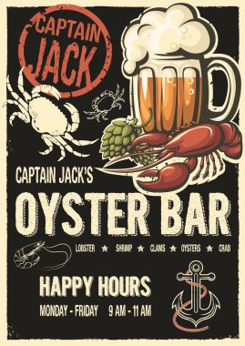 Kaptan Jacks oyster bar poster
