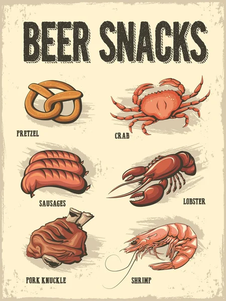 Bier snacks — Stockfoto