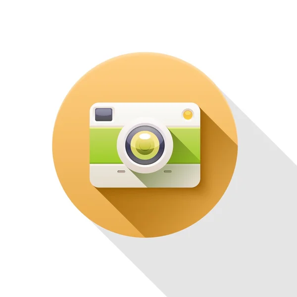 Retro Camera flat icon illustration — Stok fotoğraf