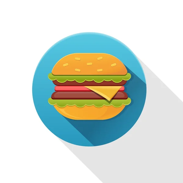 Ícone de hambúrguer saboroso — Fotografia de Stock