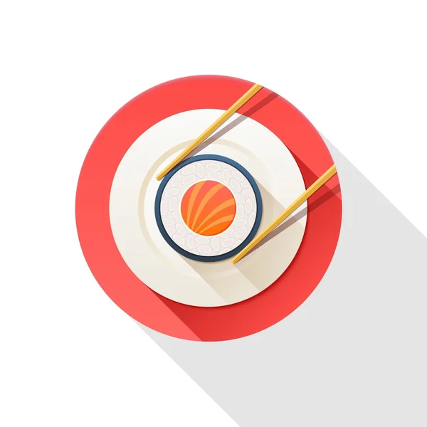 Ilustración de sushi y palillos — Foto de Stock