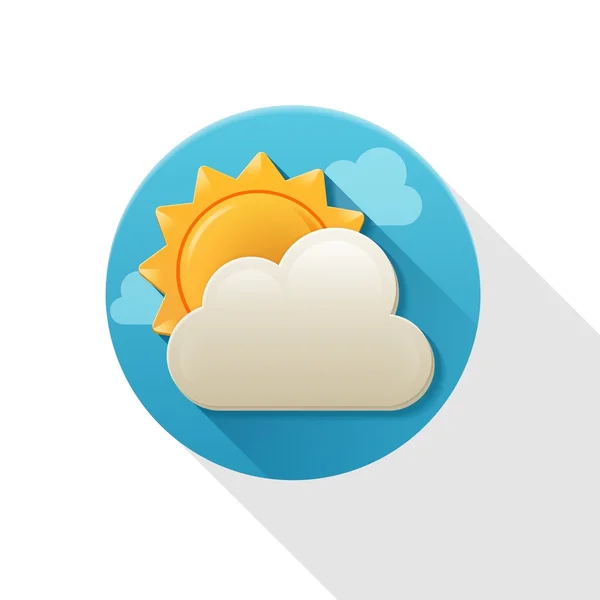 Ploché ikony počasí — Stock fotografie