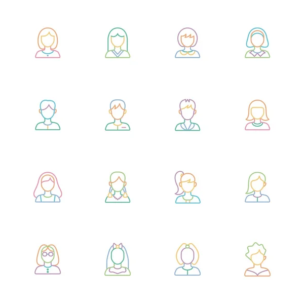 Renk kullanıcı Icons set.