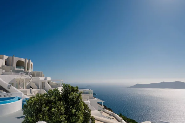 Veduta Della Caldera Dell Architettura Bianca Imerovigli Sull Isola Santorini — Foto Stock