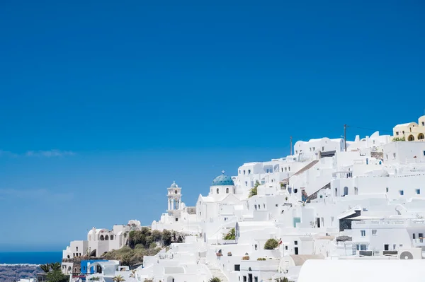 Paisaje Escénico Imerovigli Ciudad Colina Arquitectura Blanca Isla Santorini Grecia — Foto de Stock