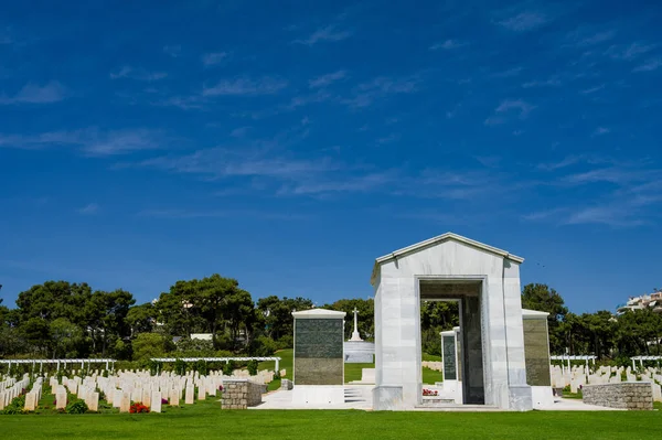 Cmentarz Wojny Phalerskiej Pomnikiem Ateny Groby Żołnierzy Wspólnoty Brytyjskiej Zielony — Zdjęcie stockowe