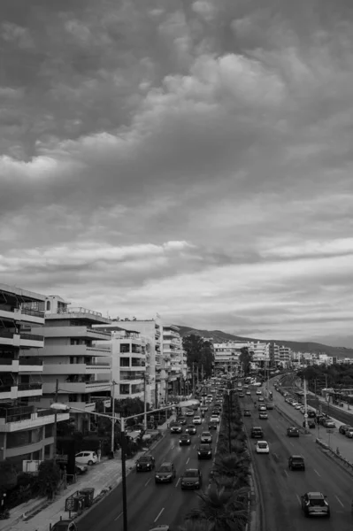 Cityscape Athens Greece Top View Road Sea Shore Urban Architecture — Stock Photo, Image