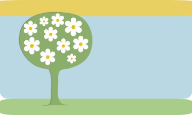 Çiçek ile arka plan ağaç bahar. Malzeme tasarımı.