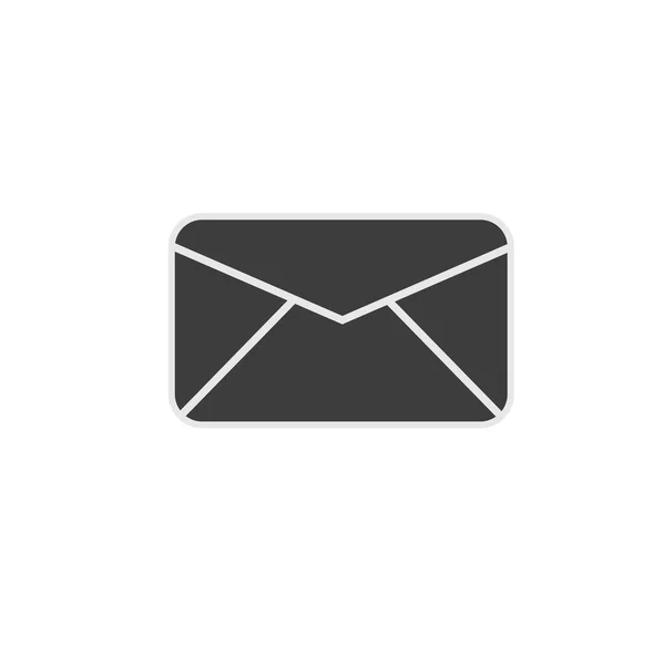 Icona messaggio sms e-mail grigio. Minimalismo . — Vettoriale Stock