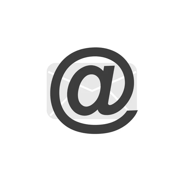Szary Internet E-mail ikona. Minimalizm. — Wektor stockowy