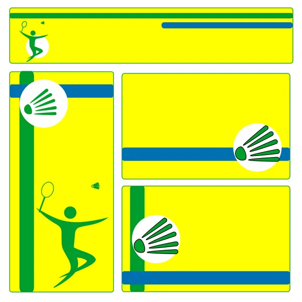 Șablon de broșură Badminton — Vector de stoc