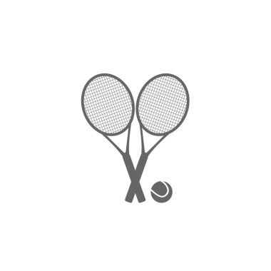 Tennis equipment.  icon clipart