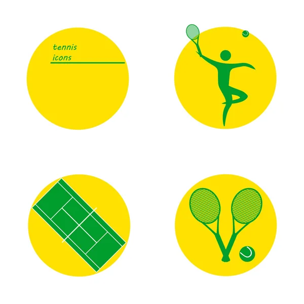 Tennis icon in four variations — Stock Vector