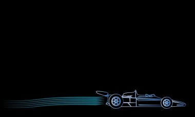 Formula 1 araba bitirmek için bayrak ile. Grand Prix dünya. Arka plan ve simgeler Formula 1.