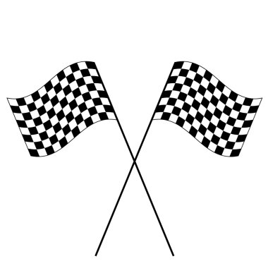 Bayrak yarışı için. Spor simgeleri ve Formula 1 için logoları.