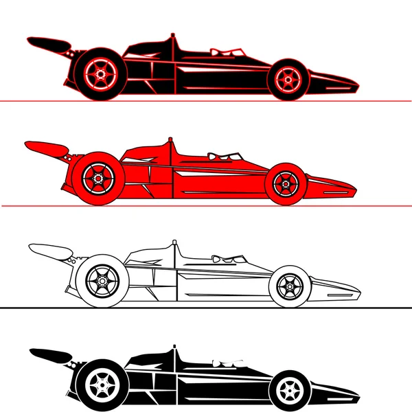 Inny kolor maszyny Formuły 1 — Wektor stockowy