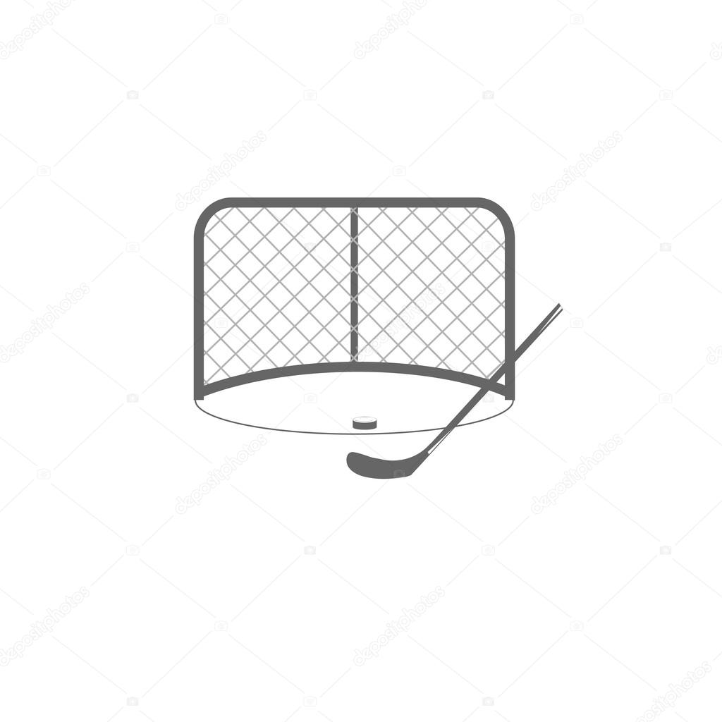 Gates for hockey. The game of hockey. Minimalism. Sport icon. Vector illustration