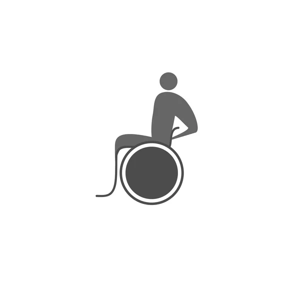 Um homem forte numa cadeira de rodas. Vetor — Vetor de Stock