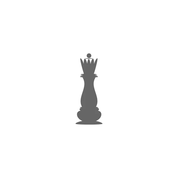 Icône reine des échecs. Minimalisme. Vecteur — Image vectorielle