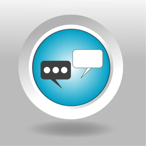 Knop chat conversatie symbool vector — Stockvector