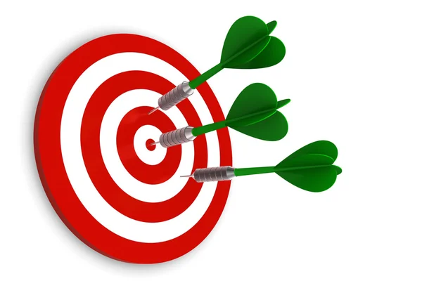 Darts on Target — Stock Photo, Image