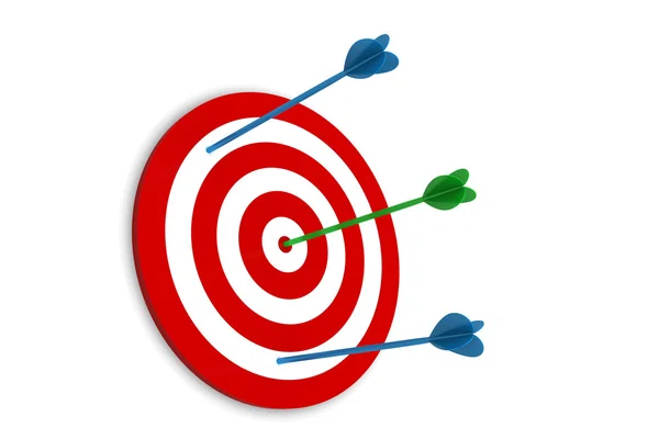Three Arrows on Target — Stock Photo, Image