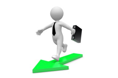 İş adamı ileri oku