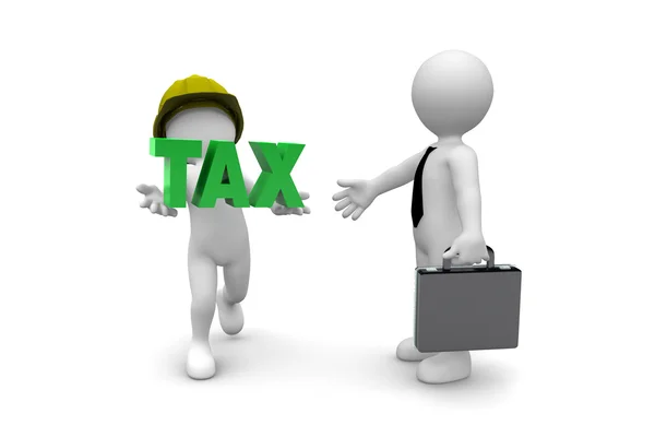 Worker giving tax — Stock Photo, Image