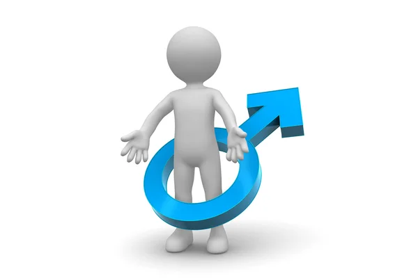 Man and Male Symbol — Stock Photo, Image